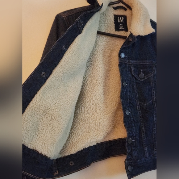 GAP denim sherpa jacket large - Picture 7 of 8